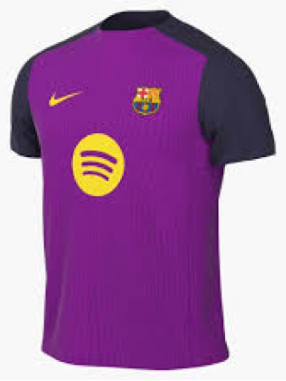 Brand New Nike Purple FC Barcelona Training Shirt with Yellow Accents